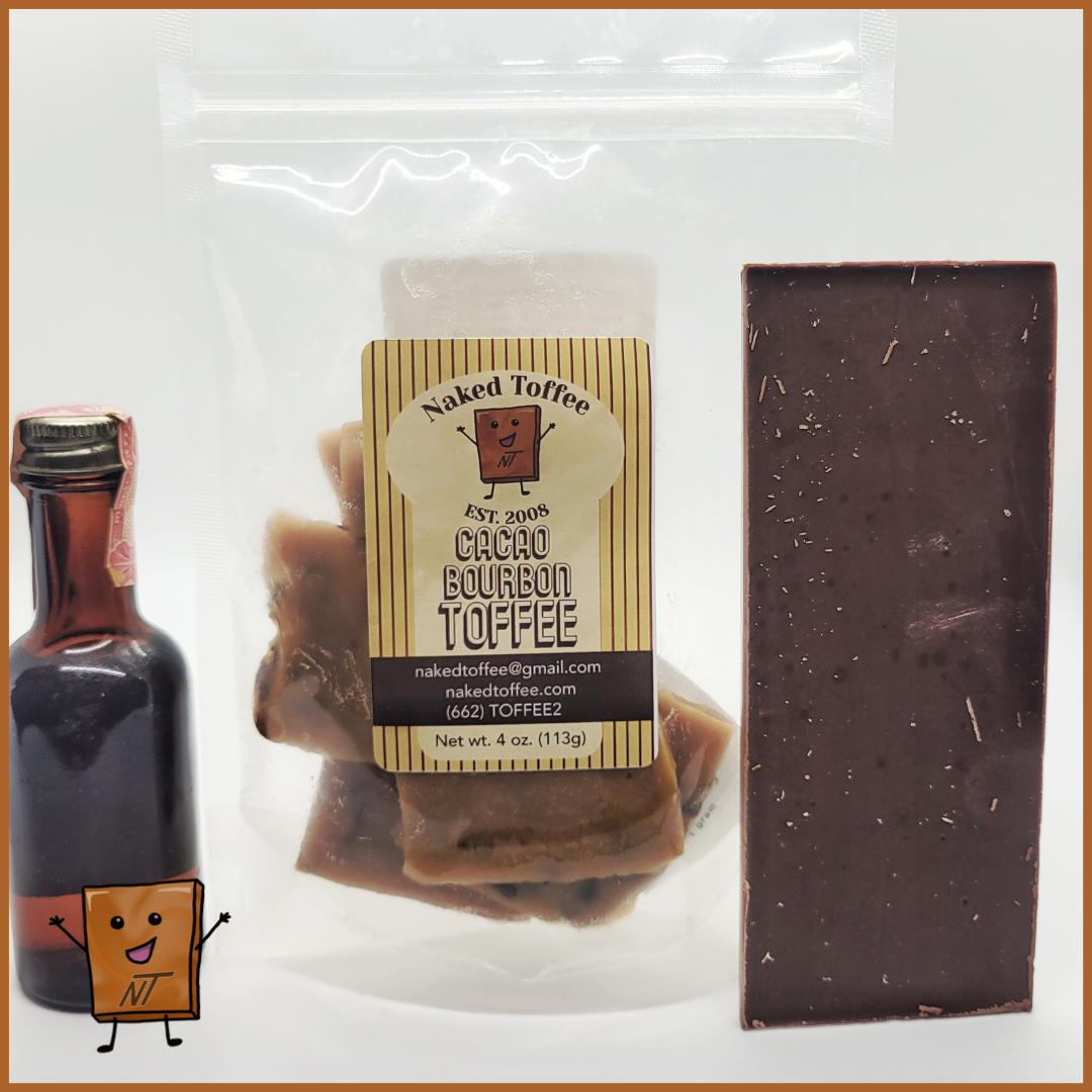 Cacao Bourbon Toffee - 1/4 Pound