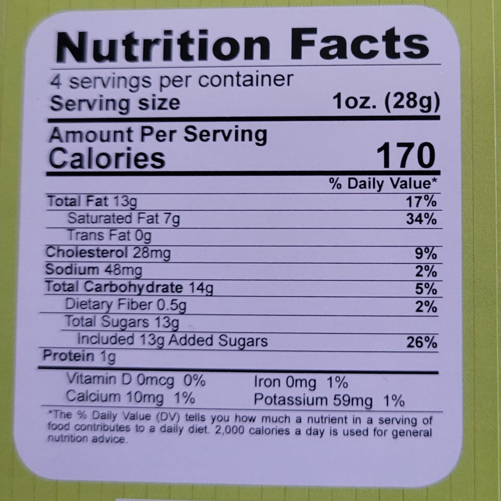 Handmade Naked Toffee Pistachio Flavor Nutrition Facts